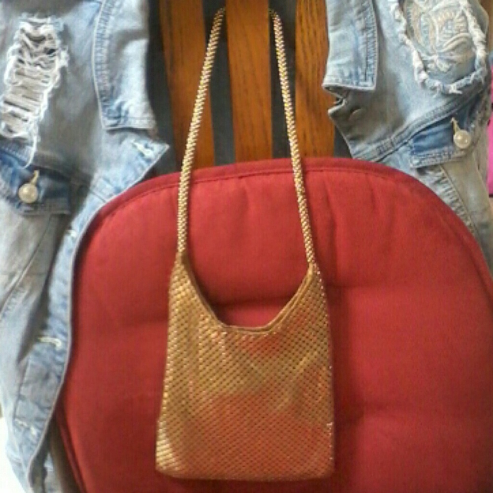 Gold mini evening bag